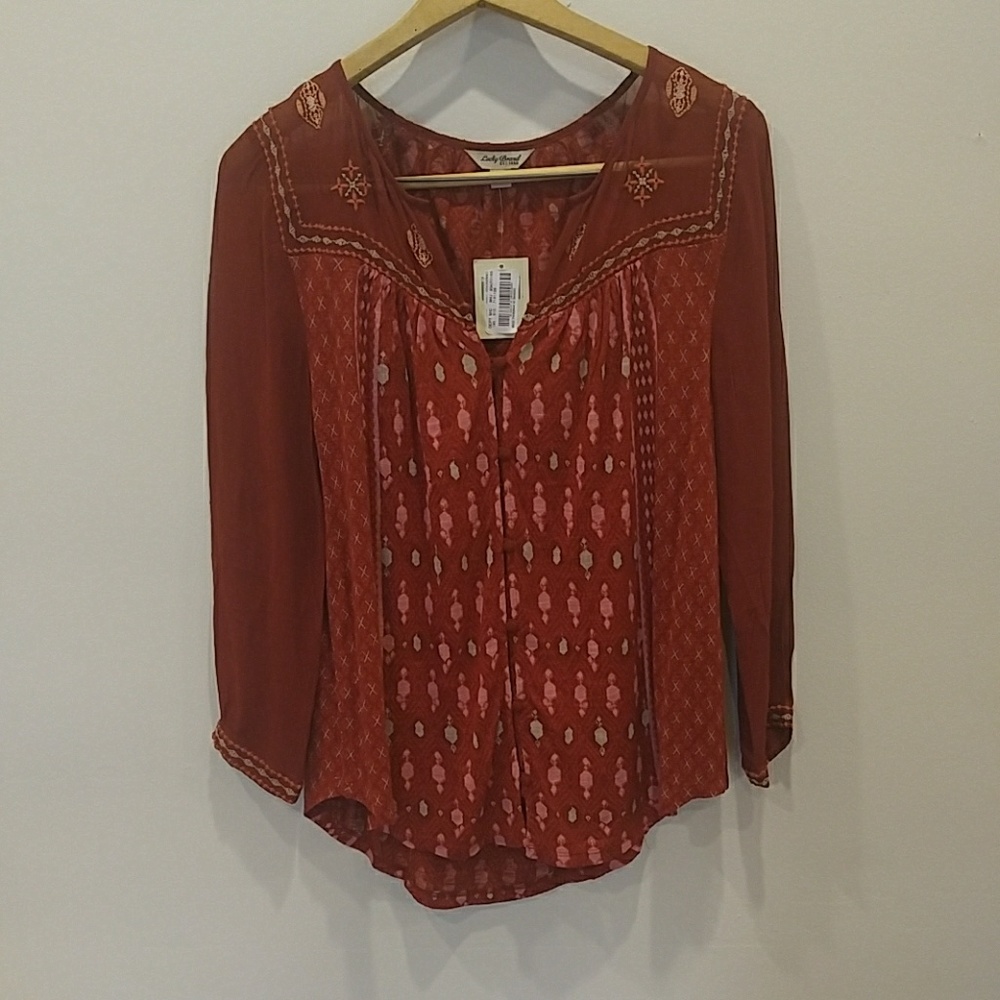 NWT LUCKY Brand boho top